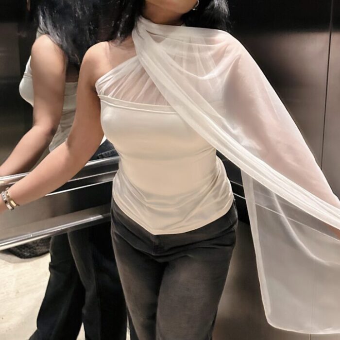 Ivory Scarf Top