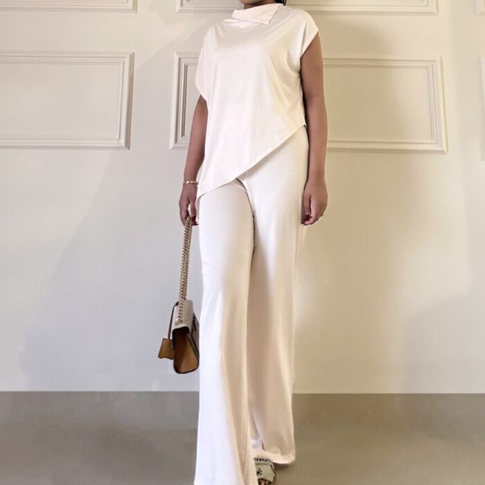 Assymetrical Co-ord Set (Ivory)