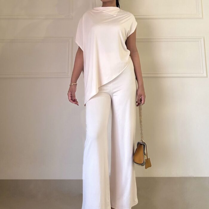 Assymetrical Co-ord Set (Ivory)